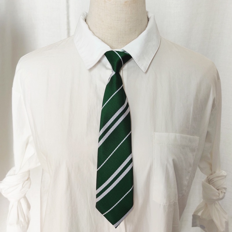 Cà Vạt Ngắn Co Giãn Họa Tiết Sọc Phong Cách Harry Potter