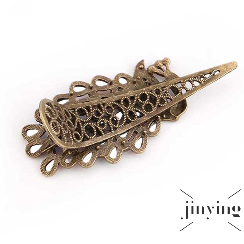 GETNOIVAS Trâm cài tóc hình chú công đính đá phong cách vintage