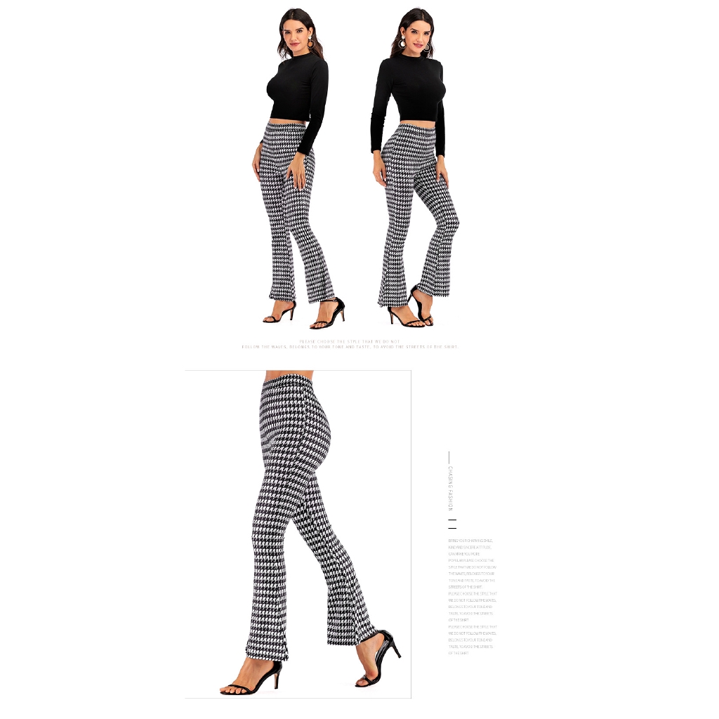 Ins Women's Autumn Slim Slimming Leopard Flared Pants Female High Waist Wide Leg Trousers | BigBuy360 - bigbuy360.vn