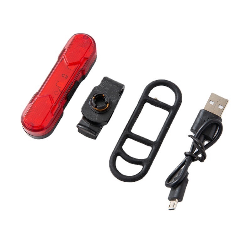Đèn LED Cảnh Báo An Toàn Gắn Đuôi Xe Đạp Leo Núi 3 Màu Có Cổng Sạc USB
