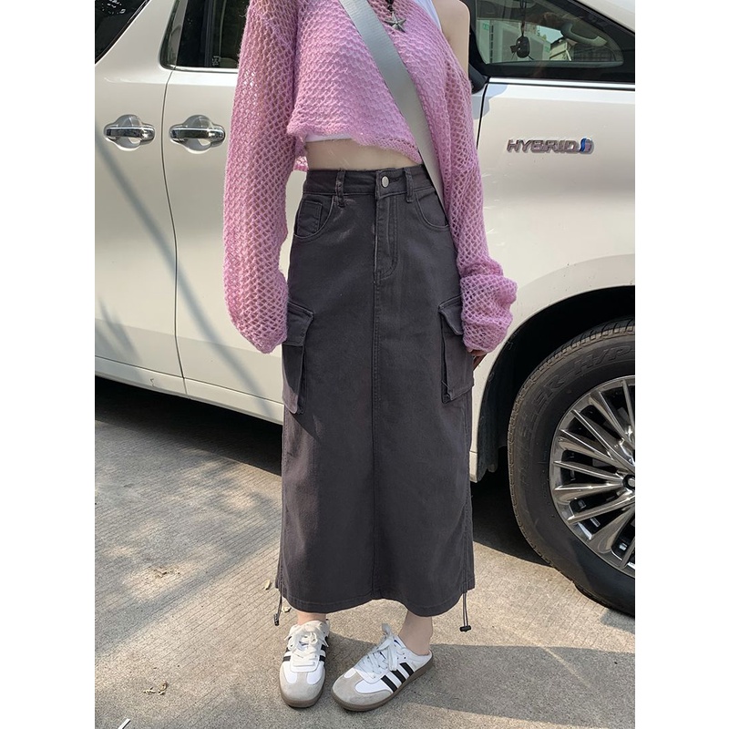 Chân Váy Chữ A Lưng Cao Phong Cách Retro Thời Trang Cho Nữ