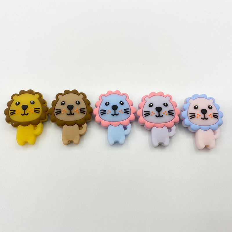 Đồ Chơi Ngậm Nướu Bằng Silicone Hình Sư Tử DIY Dành Cho Trẻ Sơ Sinh