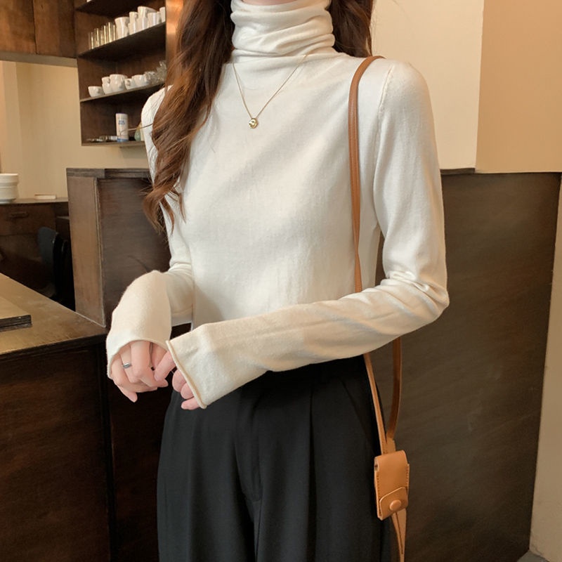 Áo Sweater Dệt Kim Cổ Lọ Tay Dài Phong Cách Thời Trang Thu Đông Mới 2023