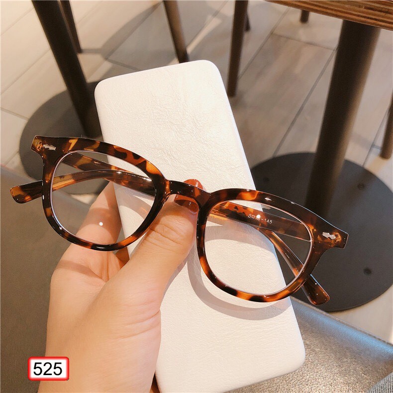 Mắt Kính Gọng Cận Form Tròn 525 Vạch Trendy Dễ Thương Siêu Hot - Hazo