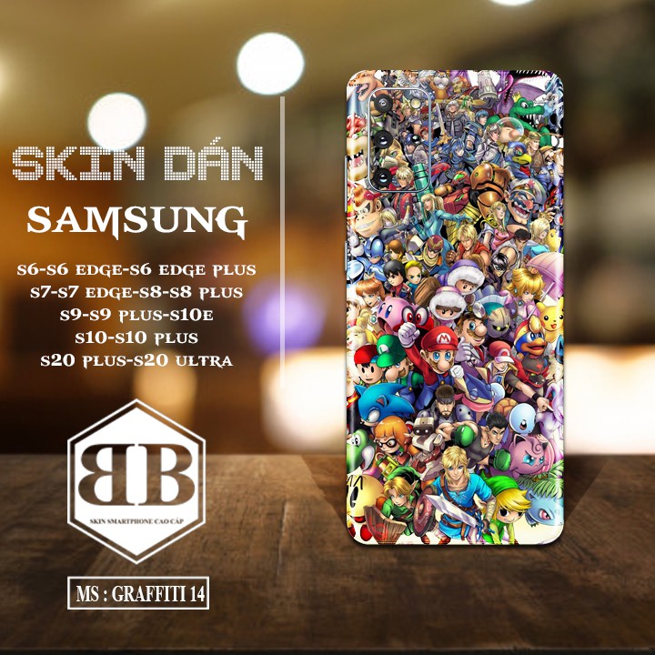 Dán Skin điện thoại SamSung s6 s6 edge s6 edge plus s7 s7 edge s8 s8 plus s9 s9 plus s10 s10 plus s10e s20 plus s20ultra