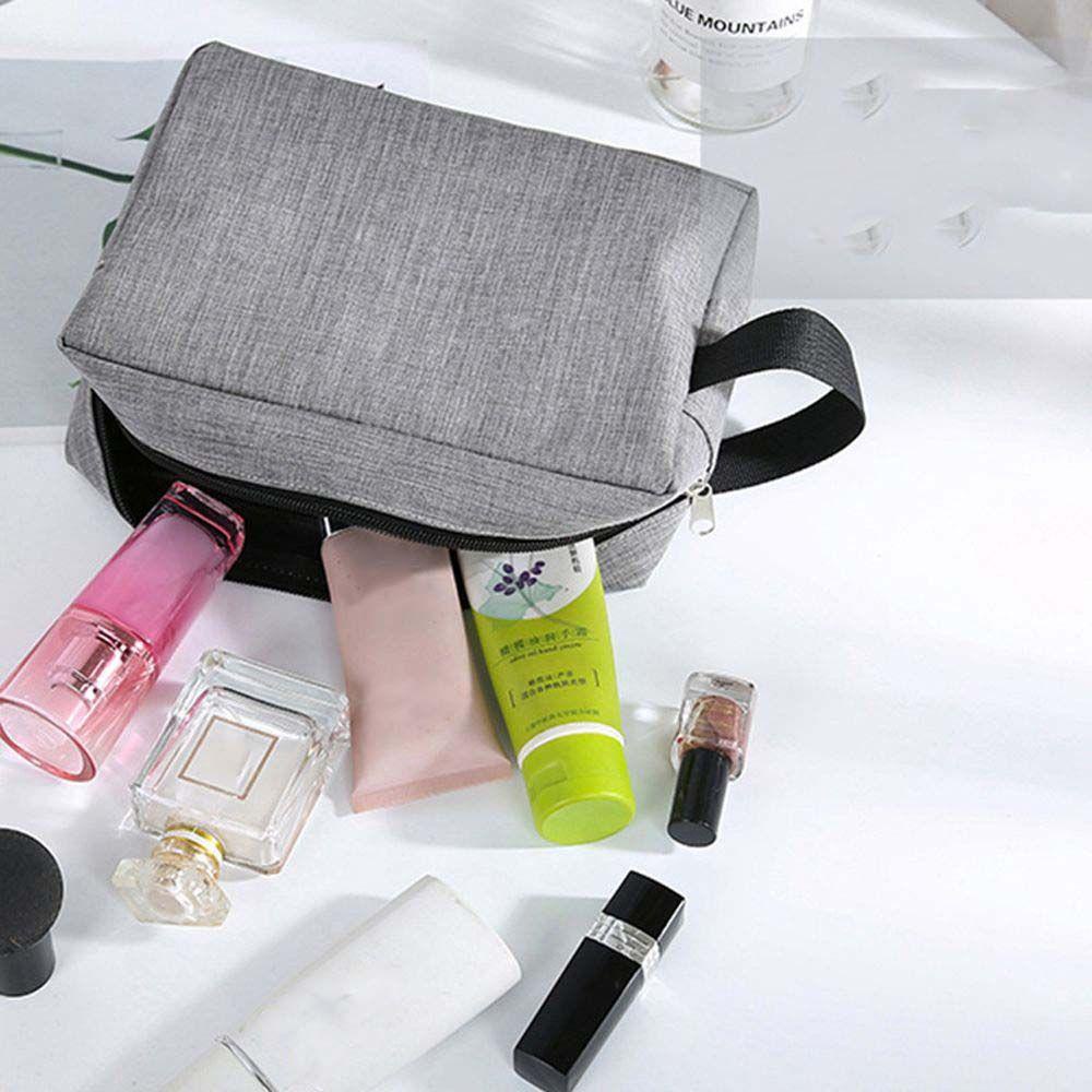 Túi Đựng Mỹ Phẩm BACK2LIFE Cỡ Lớn Bằng Nylon Màu Trơn Thời Trang Vintage