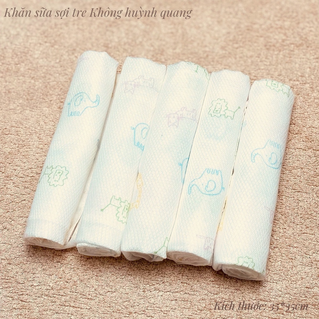 Khăn sữa sợi tre Hàn Quốc 35x 35cm, khăn sữa KHÔNG HUỲNH QUANG BnM
