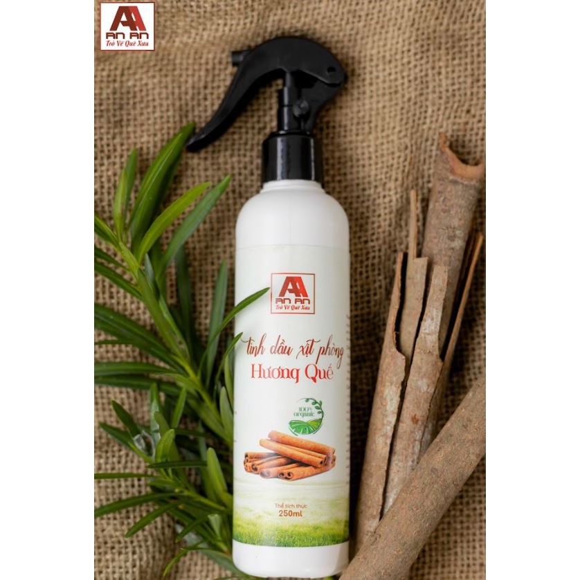 Chai Xịt Thơm Phòng Tinh Dầu Quế AN AN Khử Mùi 250ml Đuổi Muỗi Hiệu Quả.