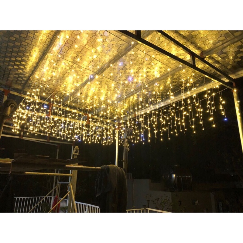 Đèn Led Mành Rủ Không Nháy 6M 30 Sợi Bóng Chớp Trang Trí Đám Cưới.