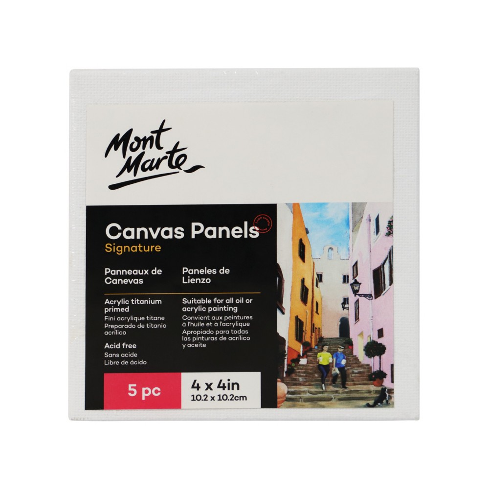 Canvas Panels Mont Marte CMPL - Bề mặt phủ sẵn lớp nền cho màu acrylic