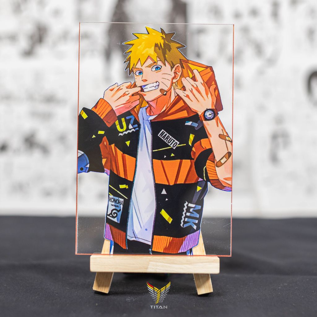 Tranh kính anime chủ đề Anime Hip hop style,Onepiece, Dragon Ball, Naruto trang trí góc học tập, decor bàn làm việc