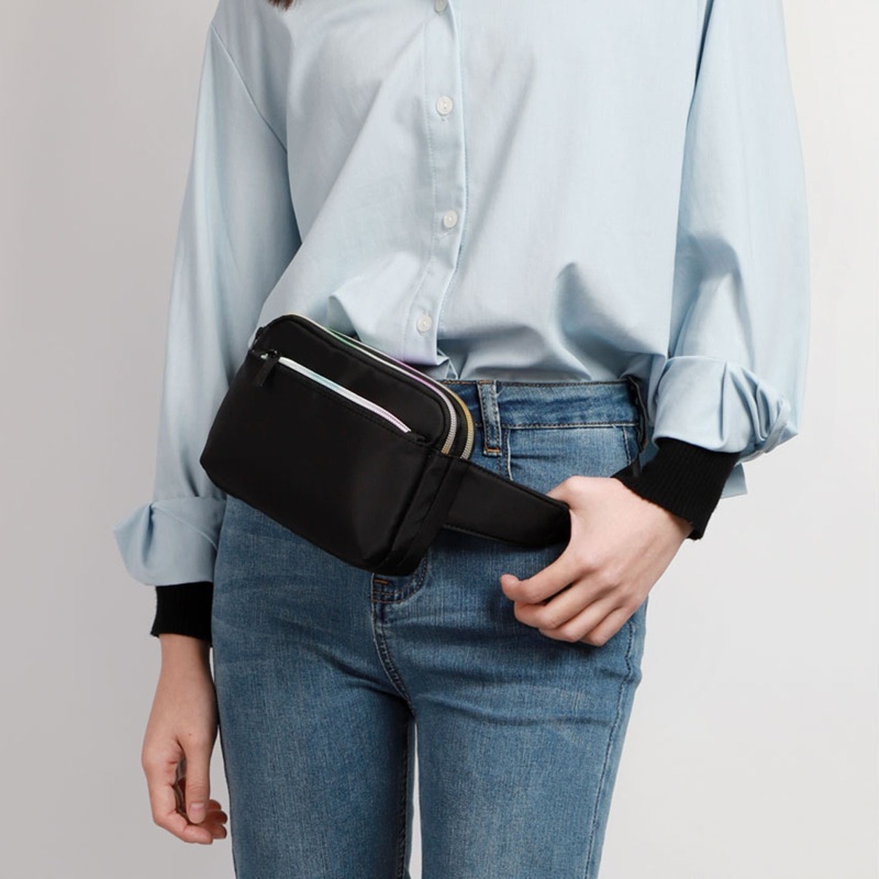 Túi đeo thắt lưng thể thao có khóa kéo thời trang cho nam và nữ