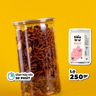 Heo khô cháy tỏi đậm đà đặc biệt | 250g | Ăn vặt Tiểu Trư Snacks Hà Nội ngon rẻ