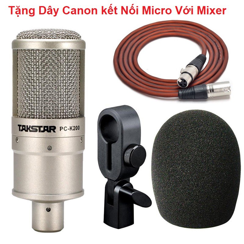 Combo Mixer F7 MB USB Bluetooth, Tặng Tai Nghe Ốp Tai - Micro PC-K200 Chính Hãng Takstar - Đủ Phụ Kiện Kẹp Lọc