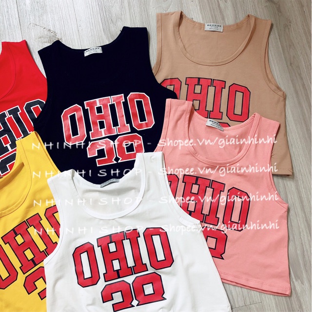 Áo phông, áo thun croptop ba lỗ ohio