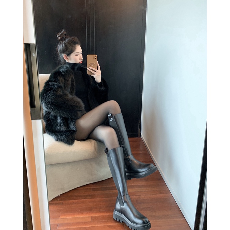 QKOOLE  Quần tất lụa đen phong cách Hàn Quốc gợi cảm cho nữ