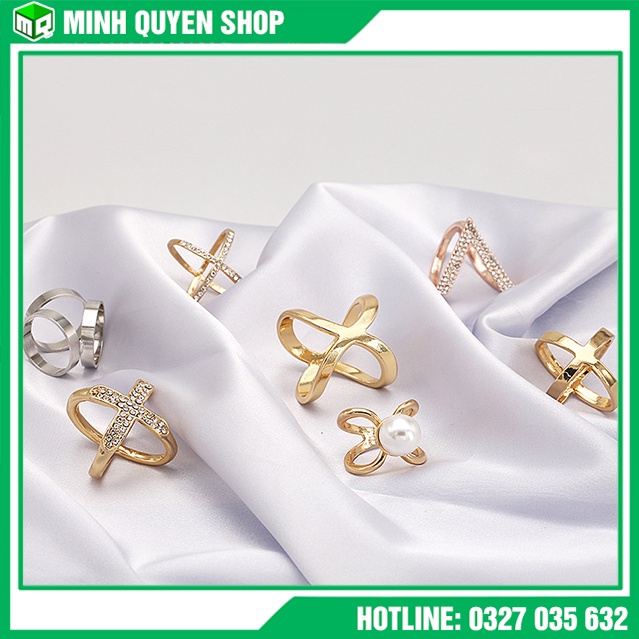 Nút Thắt Khăn Lụa / Nút Buộc Khăn Hợp Kim Cao Cấp Trendy