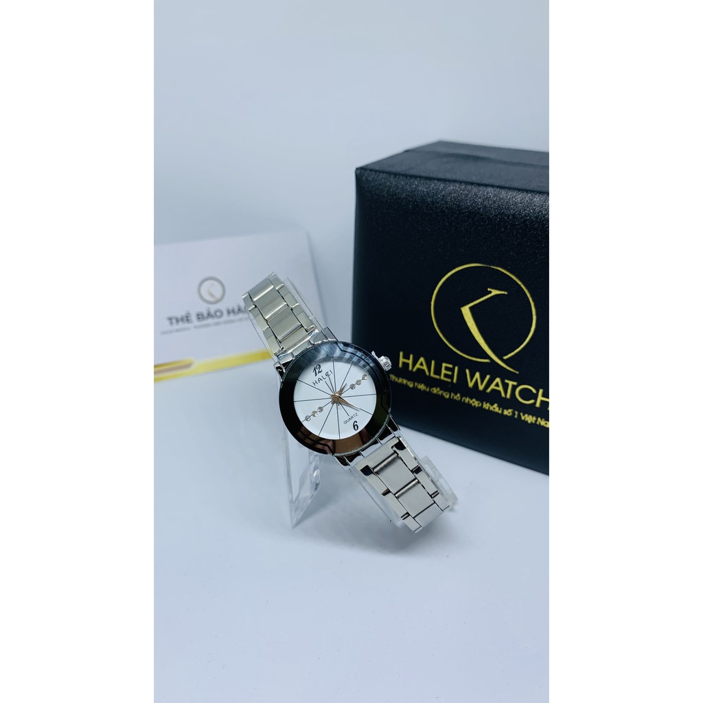 Đồng Hồ Nữ HALEI WATCH Dây trắng mặt trắng, Chống nước chống xước | BigBuy360 - bigbuy360.vn