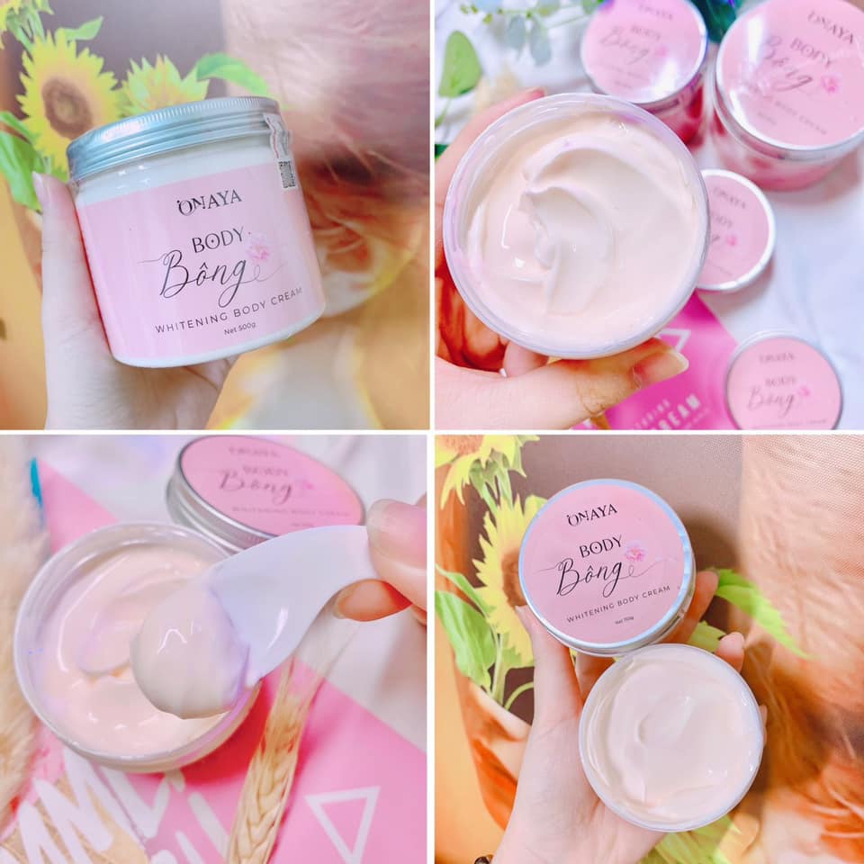 Kem Body Bông ONAYA Dưỡng Trắng Da Kích Trắng 7 Ngày
