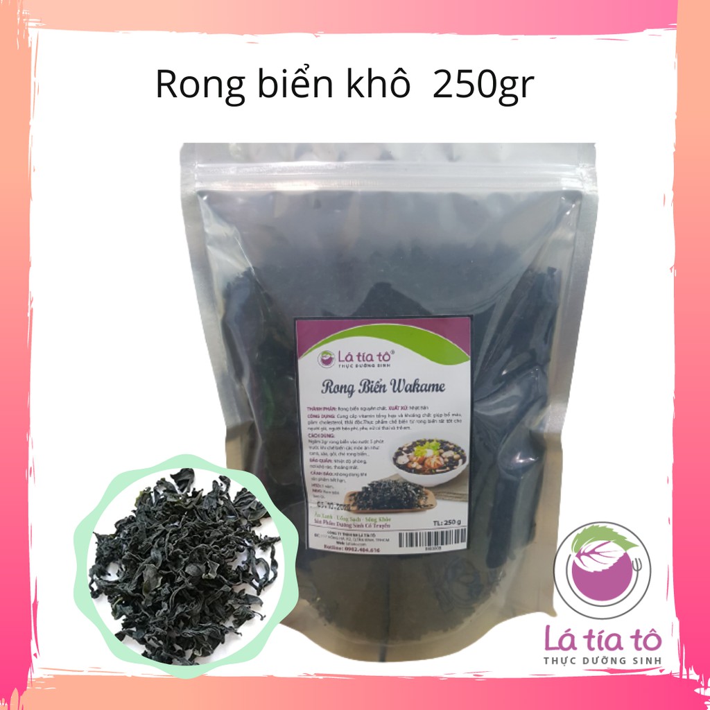 RONG BIỂN KHÔ NẤU CANH WAKAME 250GR - LÁ TÍA TÔ