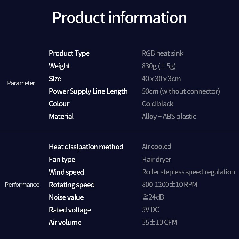 Đế tản nhiệt làm mát RGB LLANO chất lượng cao tiện dụng cho máy tính xách tay