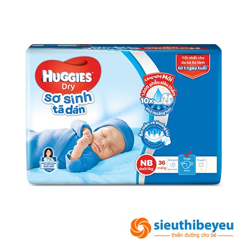 Miếng lót sơ sinh Huggies NB1 56/NB2 40/NB2 60