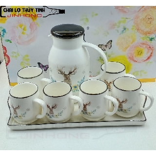 BỘ ẤM CHÉN KHAY GỐM SỨ CAO CẤP (294) L8-55 MS05(MS46)