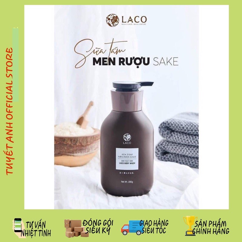 Sữa Tắm Dưỡng Trắng_Da_MEN RƯỢU SAKE_Trắng Mịn_Không Ăn Nắng_290gram