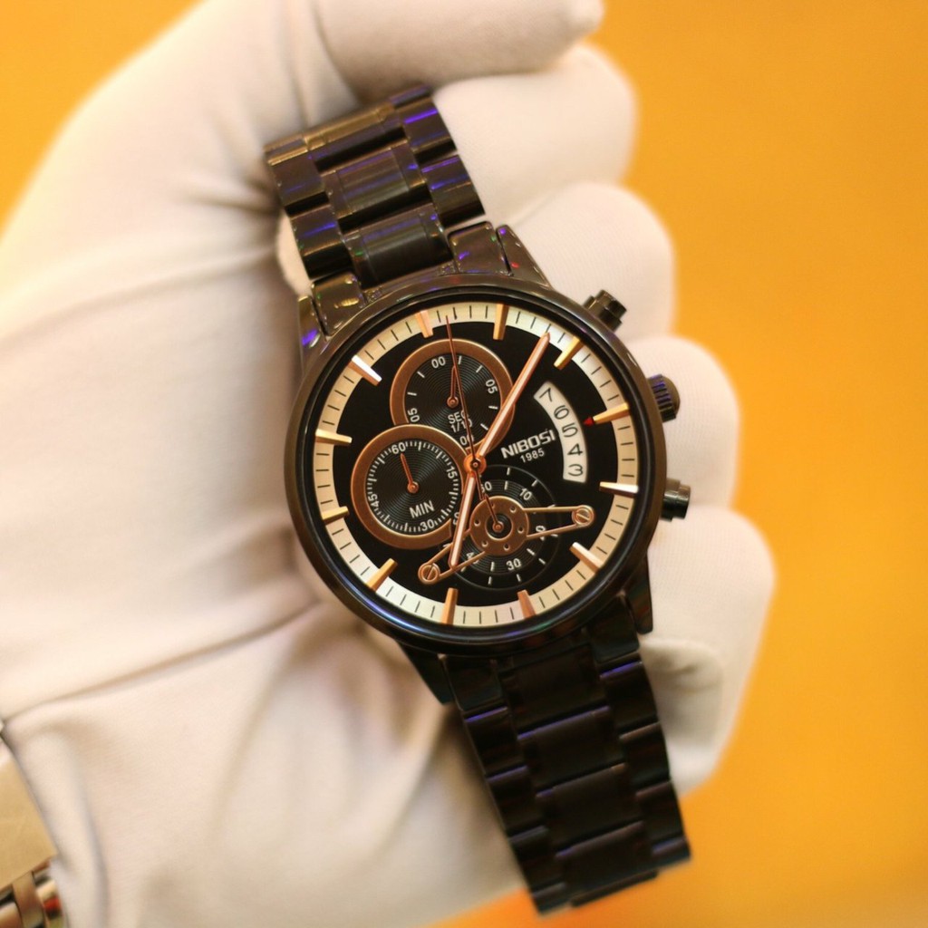 Đồng Hồ Nam Nibosi 2309 Chính Hãng Fullbox Chạy 6 Kim Dây Thép | BigBuy360 - bigbuy360.vn