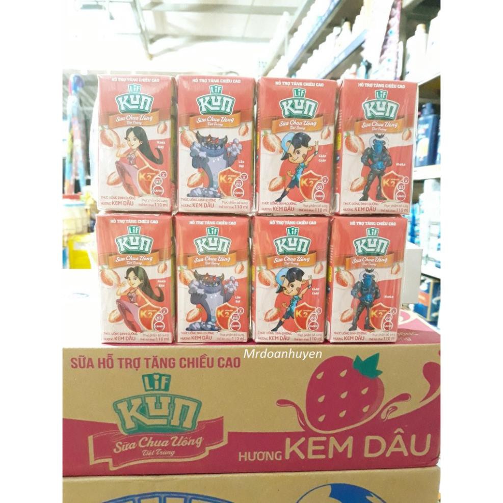 1 lốc sữa kun lif loại 110ml và 180ml