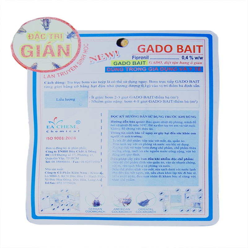 Thuốc diệt gián đức Gado bait/ thuốc diệt kiến Kado bait -  cockroaches bait - ant bait