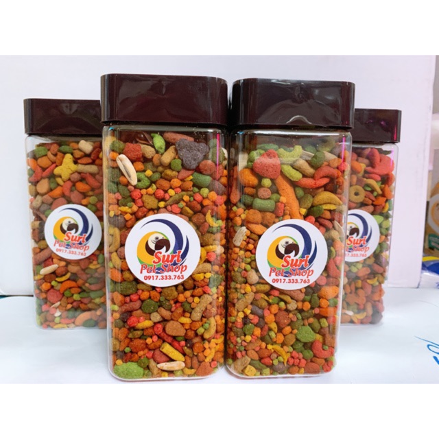 Mix Fruit Hạt trái cây dành cho vẹt gói chiết lẻ 100g