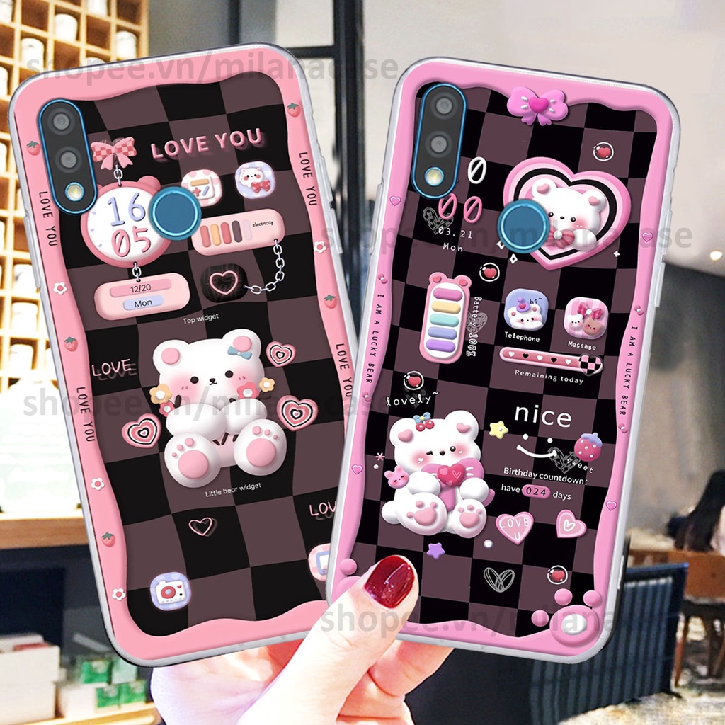 Ốp Vsmart Joy 2 Plus / Joy2+ hình đồng hồ icon gấu mèo cute cực dễ thương ngộ nghĩnh