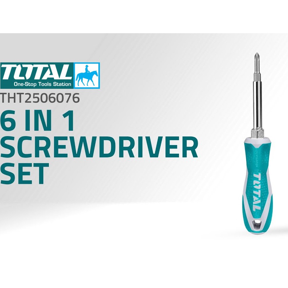 Bộ tua vít 6 trong 1 Thép CRV TOTAL THT2506076