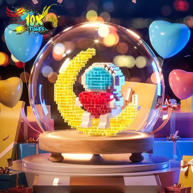 Lego 3d phi hành gia phát sáng lấp lánh dễ thương có đèn, quà tặng bạn gái, quà tặng sinh nhật 10xtimes