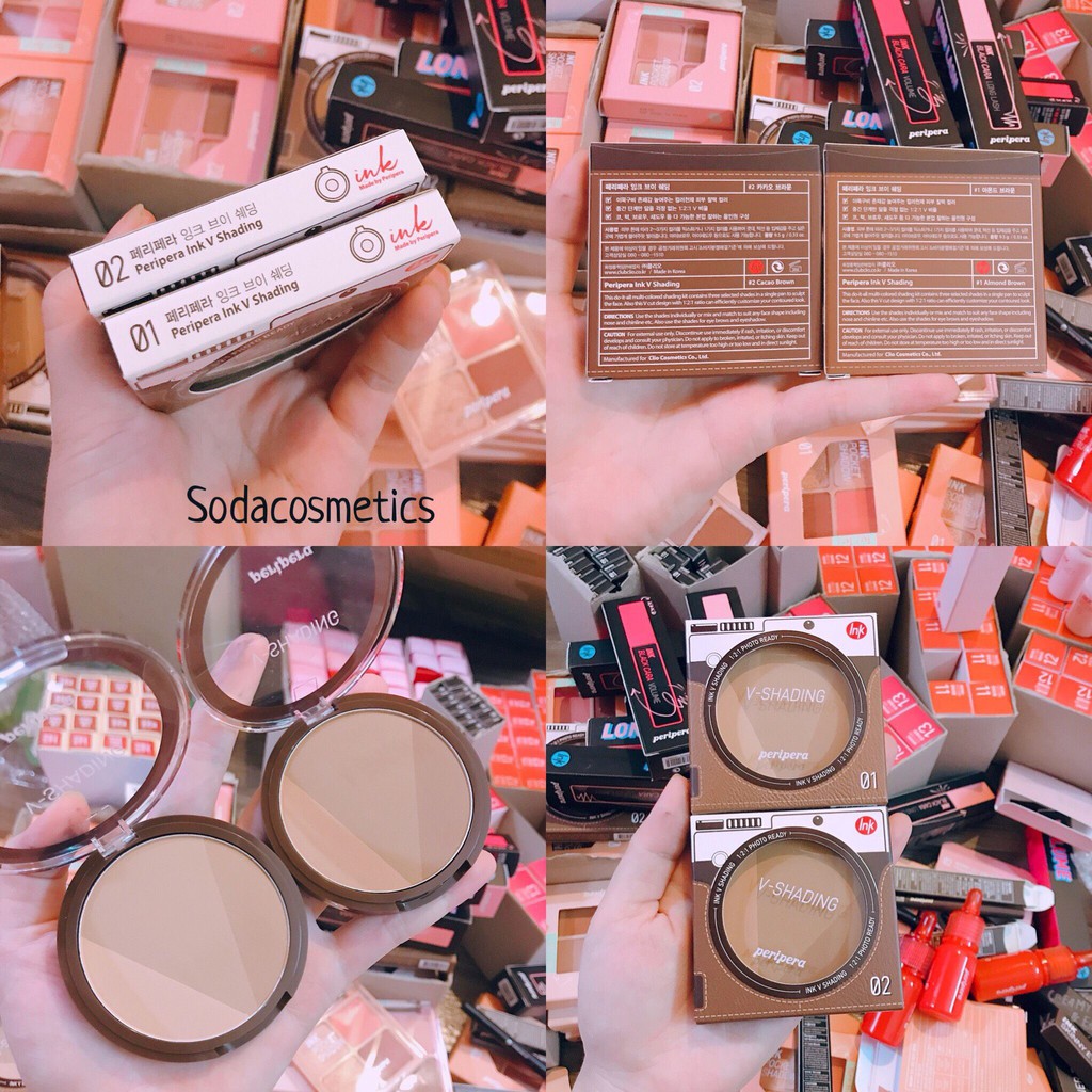 Phấn Tạo Khối Và Bắt Sáng Peripera Ink V Shading
