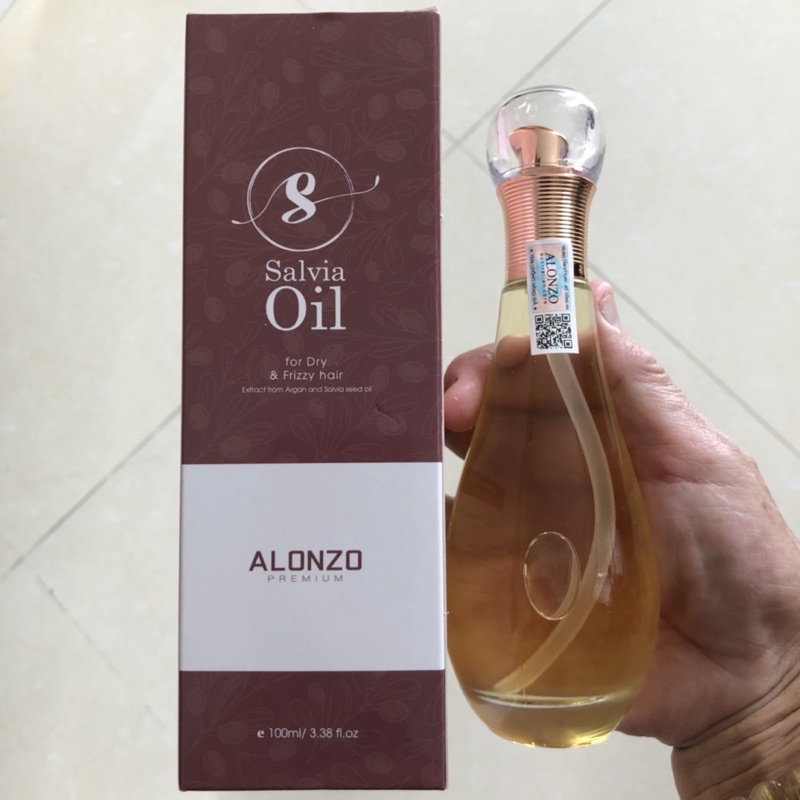Tinh dầu dưỡng Alonzo Premium Salvia Oil cho tóc khô xơ và chẻ ngọn 100ml