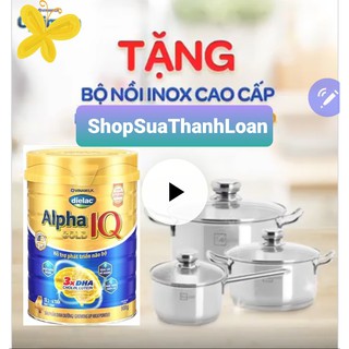 [HSD T9-2022] [TẶNG NỒI INOX] COMBO 2 HỘP SỮA BỘT DIELAC ALPHA GOLD IQ 4 900G (CHO TRẺ TỪ 2- 6 TUỔI)