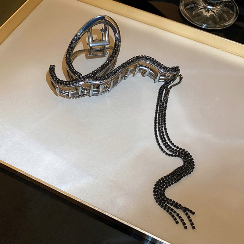 Kẹp Tóc Dạng Cong Đính Tua Rua Thanh Lịch Cho Nữ