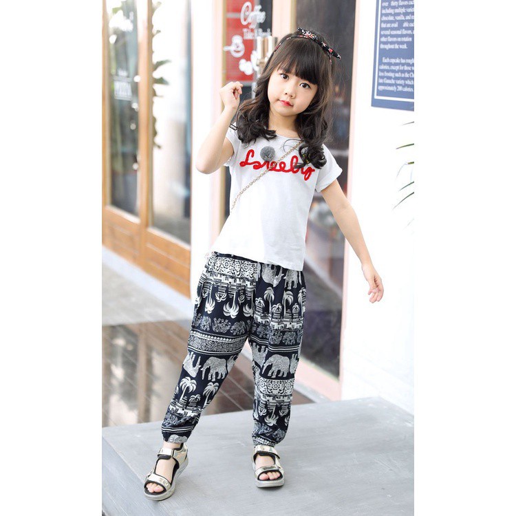 80-150CM Quần Thể Thao Cotton Mỏng Ống Dài Rộng Chống Muỗi Phong Cách Hàn Quốc Dành Cho Trẻ 26
