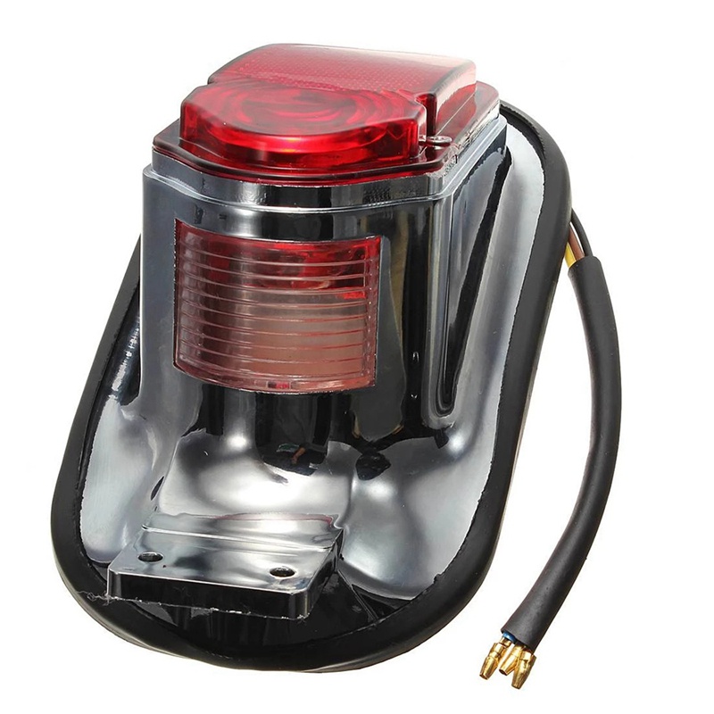 Đèn hậu xe máy phổ thông bóng đèn gắn tấm đèn báo rẽ phía sau đuôi phanh đèn dừng cho choppers cruisers classic