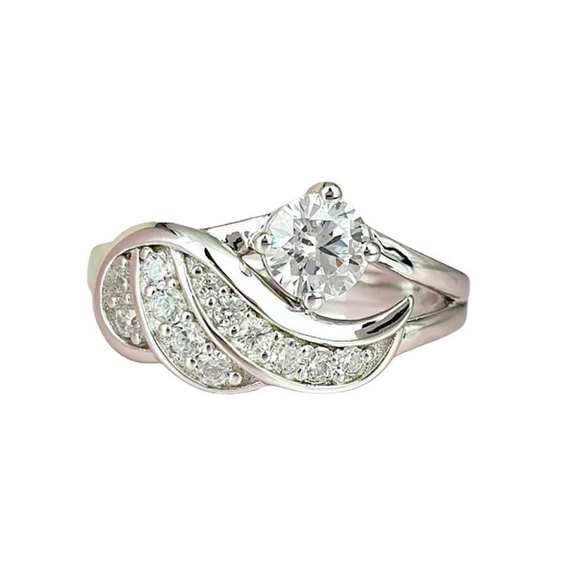 Nhẫn cầu hồi hình cánh thiên thần phong cách công chúa lãng mạn làm quà tặng kỷ niệm Giáng sinh cho bạn gái/ nữ