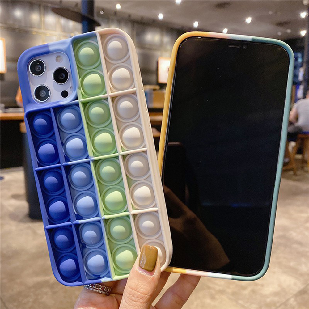 Pop It Push Bubble Fidget toy Ốp Lưng Tpu Mềm Chống Sốc Cho Ốp Lưng In Chữ It Cá Tính Cho iPhone 12 Pro Mini 11 XS Max XR 7 8 Plus | BigBuy360 - bigbuy360.vn
