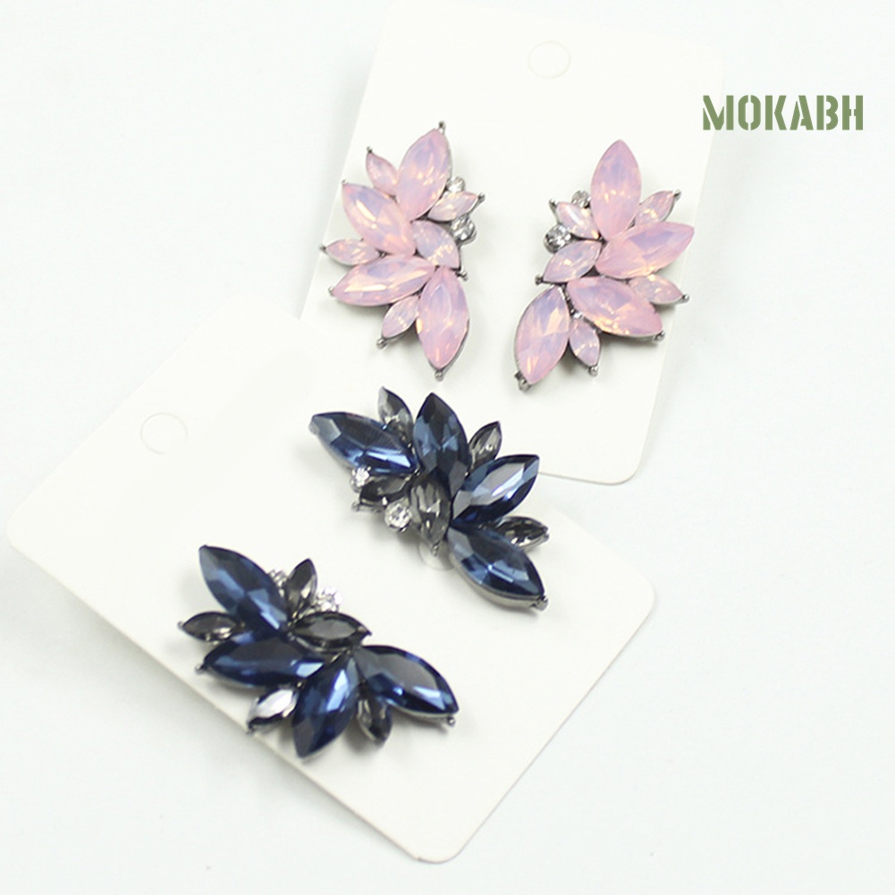 1 Đôi Bông Tai Đính Đá Thời Trang Dành Cho Nữ