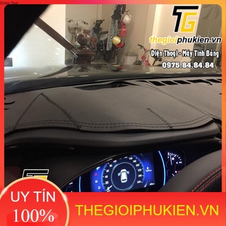 Hyundai Santafe 2021 - Thảm trải Taplo da vân Carbon CÓ HUD cao cấp xe ô tô