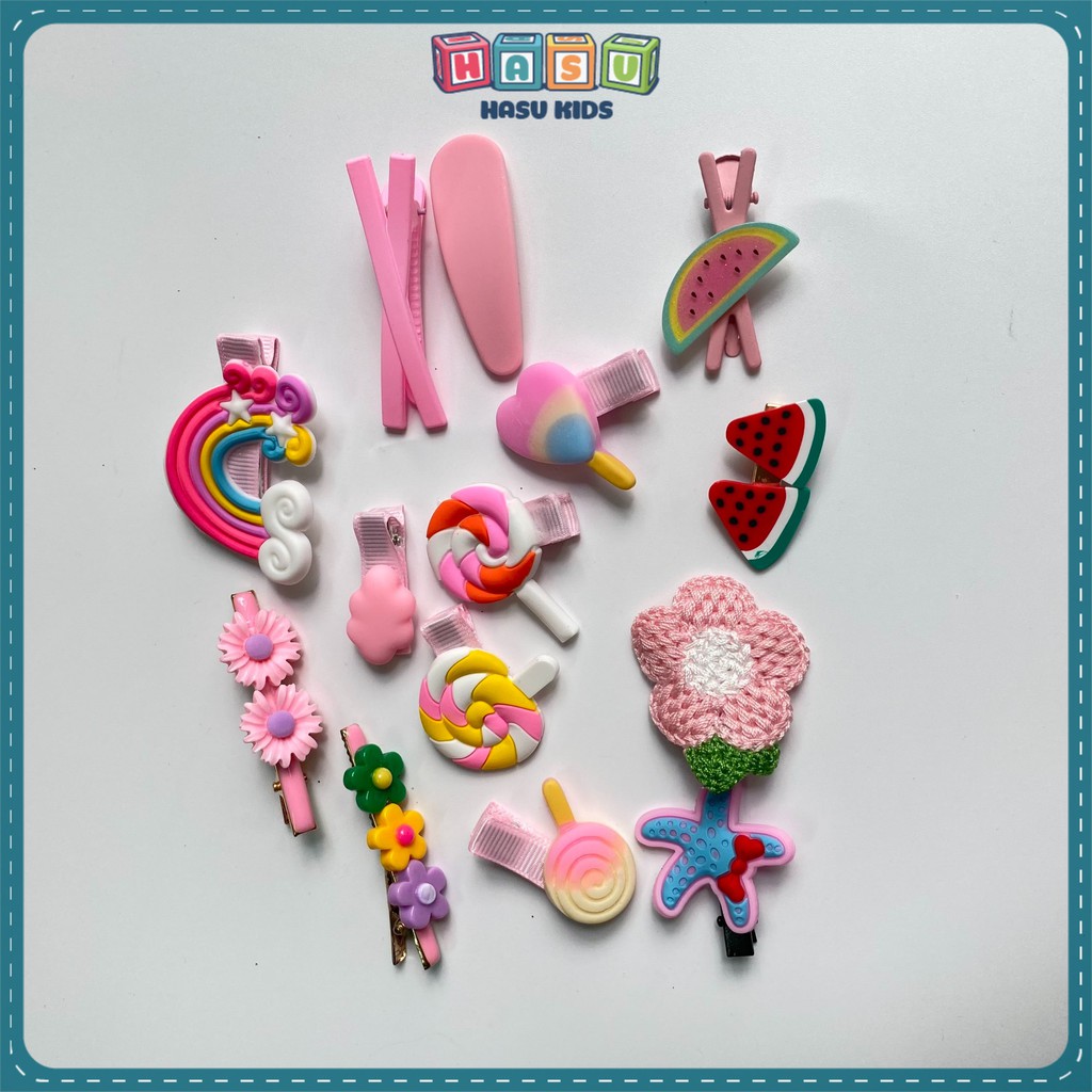 Set 14 Kẹp Tóc Cho Bé Gái Siêu Dễ Thương KT28
