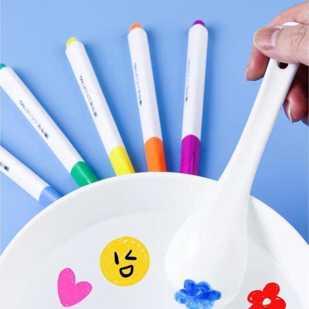 Set 4 / 8 / 12 Bút Mực Nước Kèm Muỗng Vẽ Vui Nhộn Cho Bé