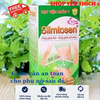 Slimtosen Extra Học viện Quân Y - Giảm Cân An Toàn- Hạ mỡ máu, giảm lượng cholesterol giảm khả năng hấp thụ chất béo