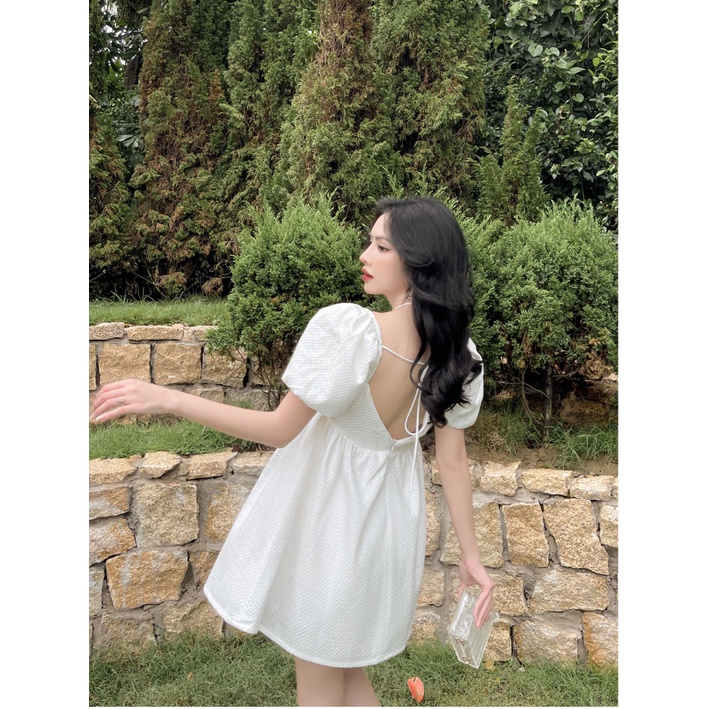 Đầm babydoll dây buộc , Peace House Clothing