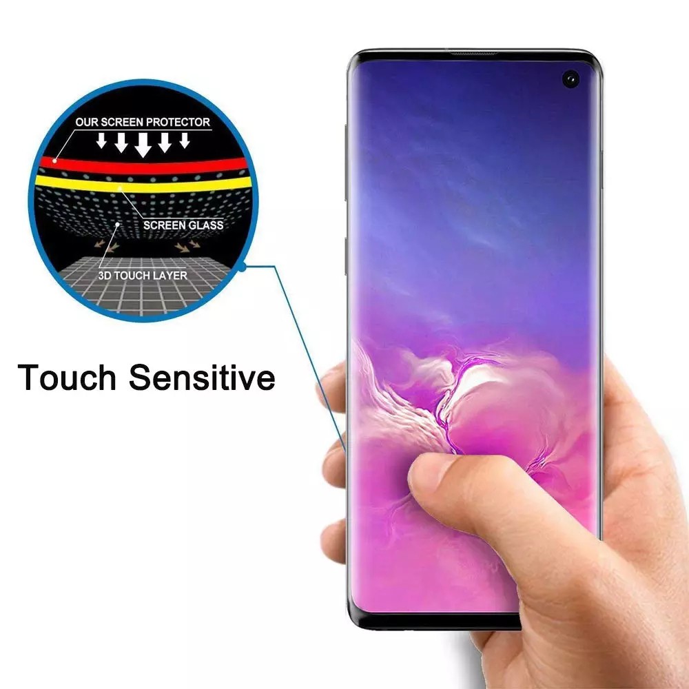 Kính cường lực bảo vệ màn hình cong 9D cho Samsung Galaxy S10 S10 Plus / Note 10 10 Pro